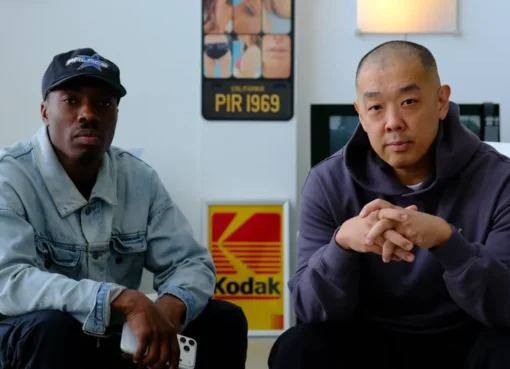 Jeff Staple and Kenny Annan-Jonathan recording the FREEAgent podcast.