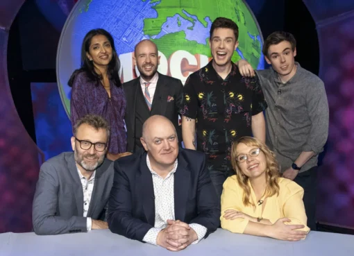Logos for Warner Bros. Discovery, ITV, TLC, Quest, and popular shows like Mock The Week and Dr. Pimple Popper, symbolizing a new content partnership.